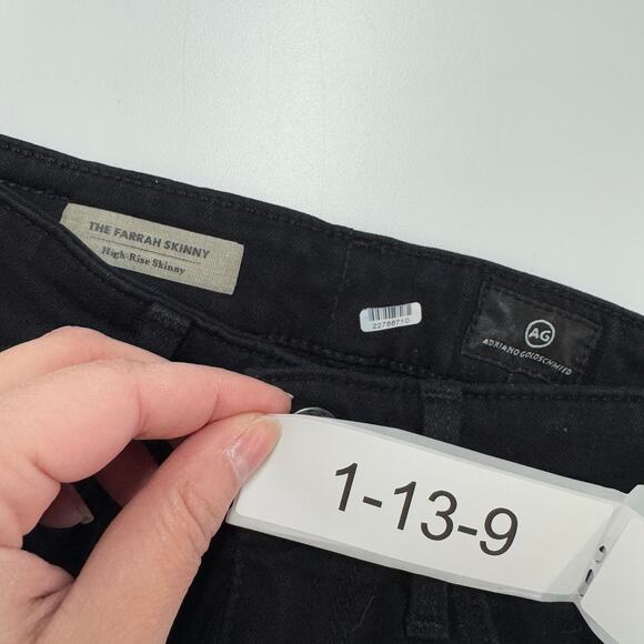 Adriano Goldschmied Jeans Womens 24 Black Farrah High Rise Skinny Denim - Picture 4 of 9